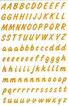 Wetterfeste Sticker Buchstaben gold 8 mm
