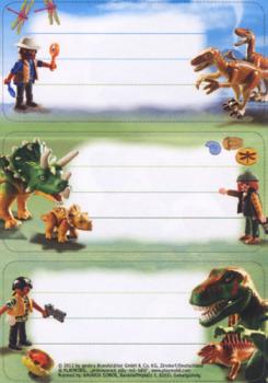 Playmobil Buchetiketten Dinos