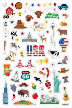 Schaum Sticker USA mit Landkarte