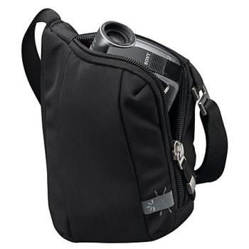 Trendy camera/camcorder sling bag black - XNDC58