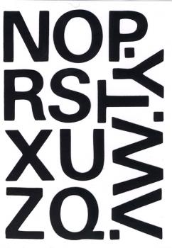 Weatherproof foil letters 25 mm black