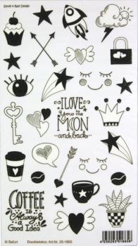 Porzellansticker Doodledekor