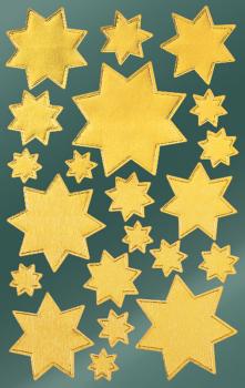 Shiny foil stickers gold star
