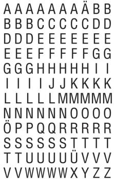 Film white letters 5 mm