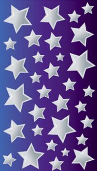 Premium Sticker Sterne silber