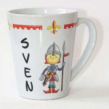 Porcelain sticker knight