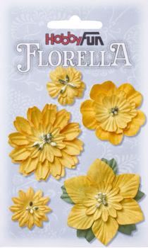 FLORELLA Blüten gelb -  2,5 / 5,5 cm