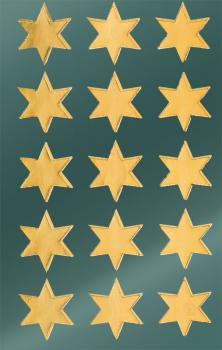 Glanzfolie Sticker 30 Sterne gold