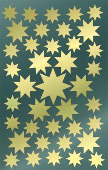 Shiny foil stickers gold star