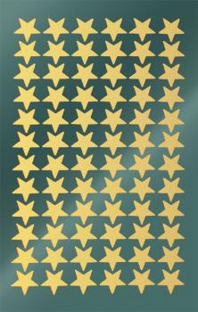 Glanzfolie Sticker 144 Sterne gold
