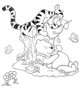 Winnie the Pooh Sticker blue