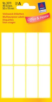 Multipurpose labels 50 x 19 mm
