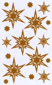 Star sticker gold embossing