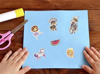 Paper Sticker Horses embossed