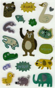 Preview: Funny sticker animals zoo