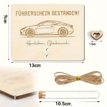 Holzgeldgeschenk für FührerscheinZeit statt Zeug