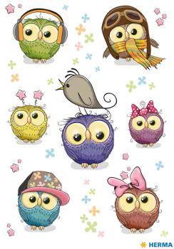 Eulenkinder Sticker Transpuffy