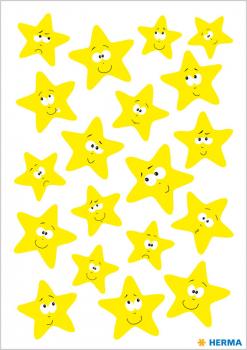 Neon Sticker Stern gelb