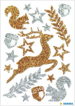 Noble Sticker Star Deer silver gold