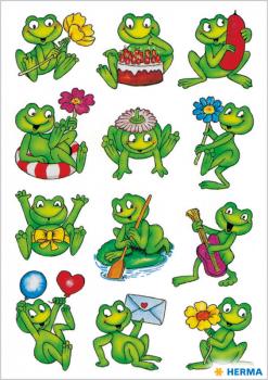 Frösche Papier Sticker