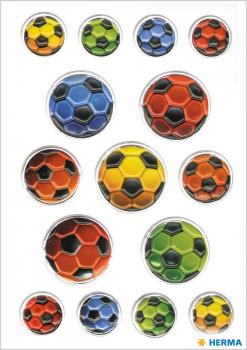 Sticker bunte Fußbälle geprägt