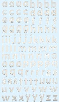 Sticker small letters silver