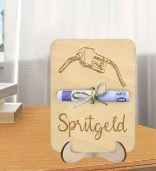 Holzgeldgeschenkverpackung für Spritgeld