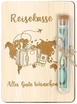 Holzgeldgeschenkverpackung Reisekasse