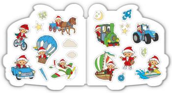 Preview: Mini-Malbuch Unser Sandmännchen mit Fahrzeug Stickern