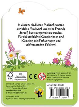 Preview: Mini-Malbuch Der kleine Maulwurf mit Glitzerstickern