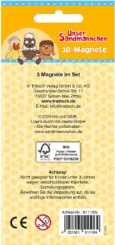 3D magnet Our Sandman 3-piece set Three friends
