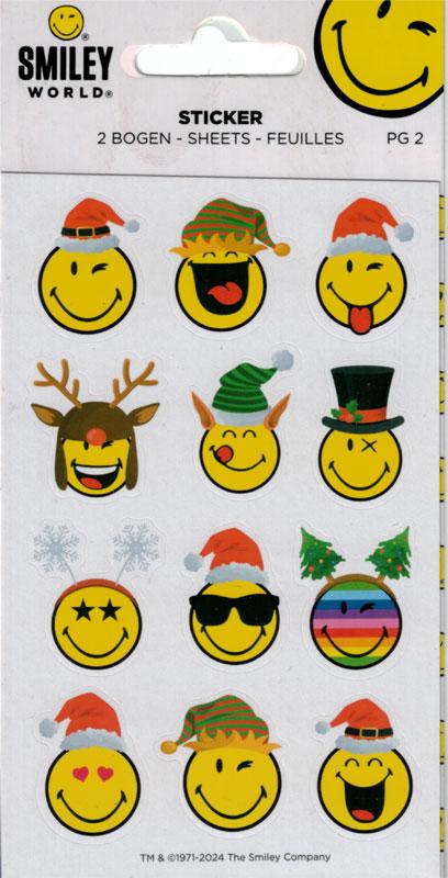 Smiley Sticker Weihnachten