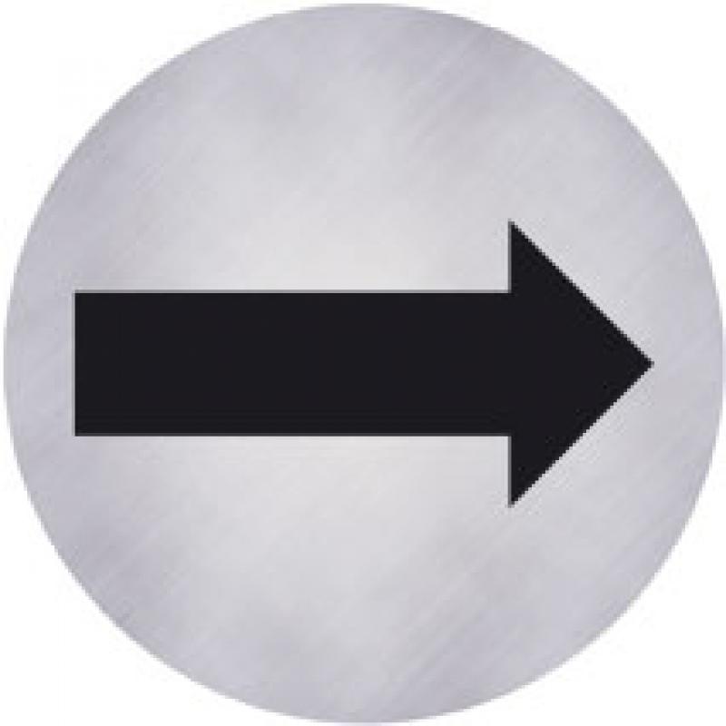 Hinweisschild Pfeil silber