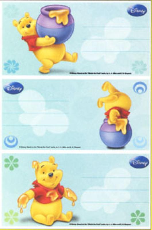 Buchetiketten Winnie the Pooh Honig