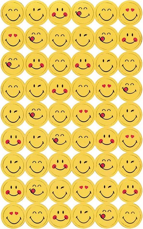 Smiley sticker gold effects