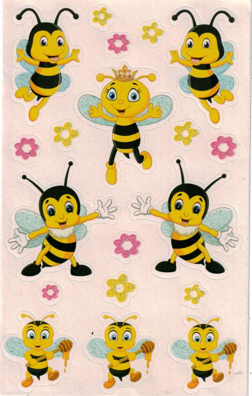 Bienen Sticker glimmer