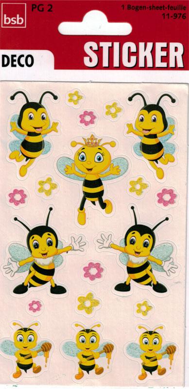 Bienen Sticker glimmer
