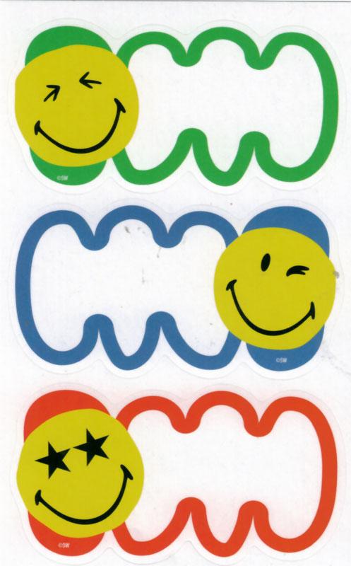Buchetiketten Smiley - Aufkleber Album Heft