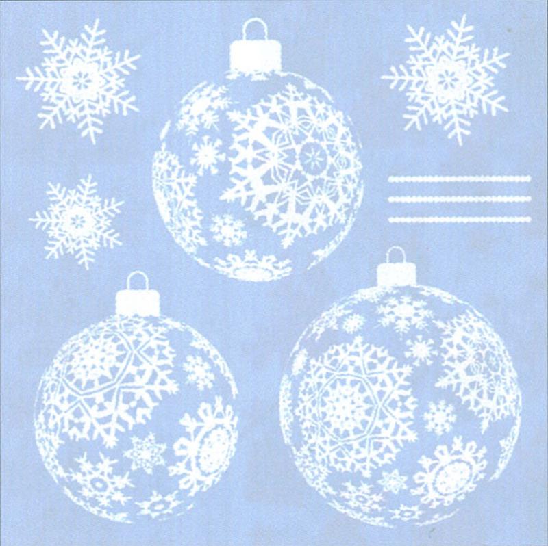 Window decorations balls stars white