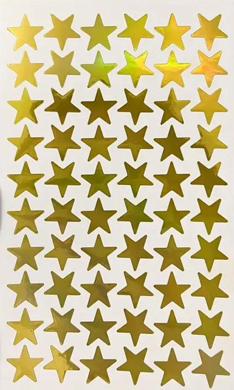 Glossy foil Golden star laser stickers