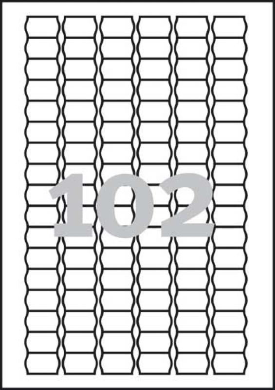 Removable price labels A4 26 x 16 mm