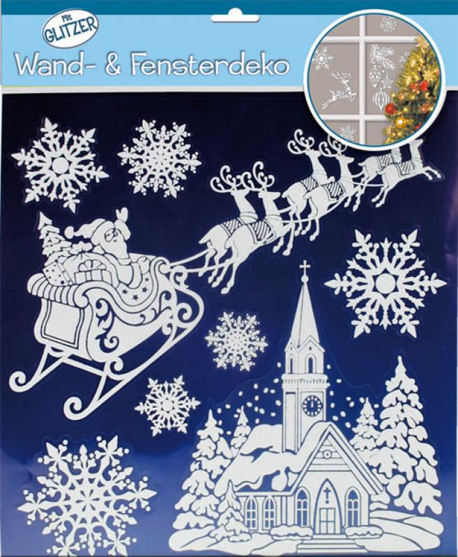Wall - Church Christmas Window Decoration