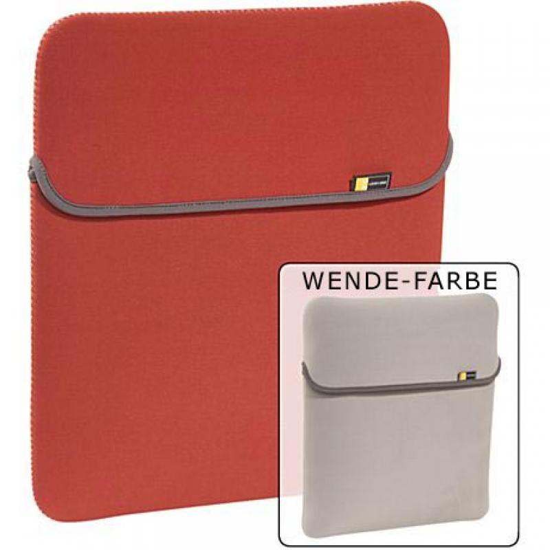 Notebook-Shuttle aus Neopren 16 rot / silber - XNS15R