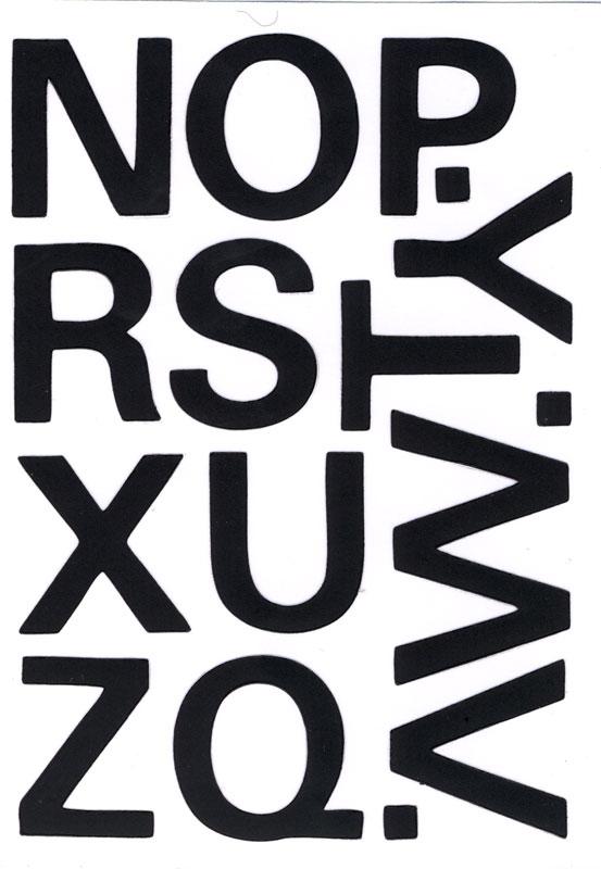 Weatherproof foil letters 25 mm black