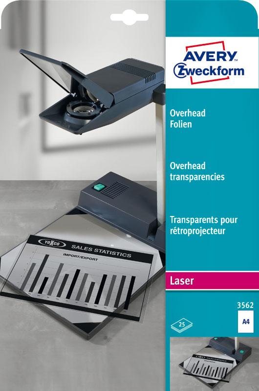 Overhead foils laser copier 1 sheet transparent