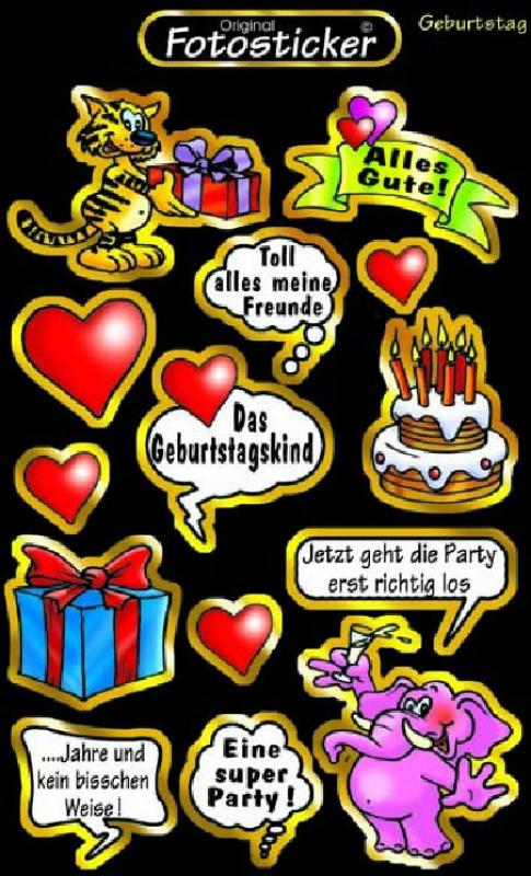 Fotosticker Sprechblasen Geburtstag
