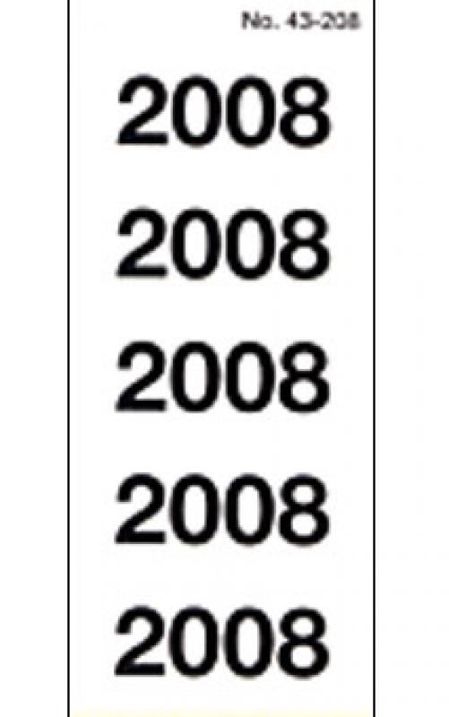 Year dates 2008 white