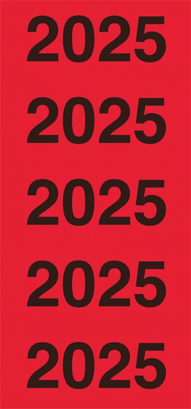 Year dates 2025 red