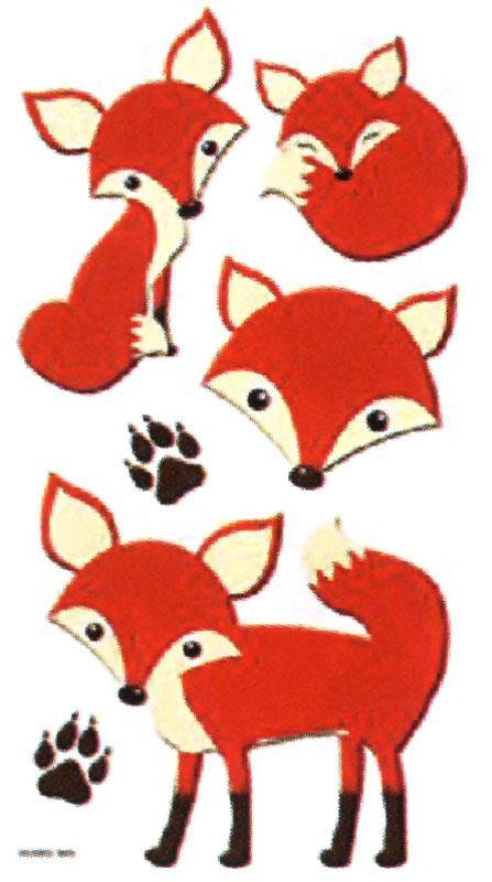 Handmade Stickers Foxes