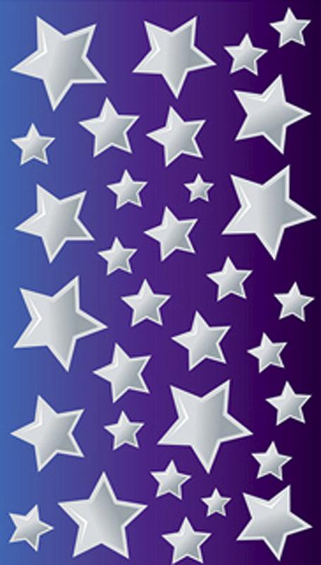 Premium Sticker Sterne silber